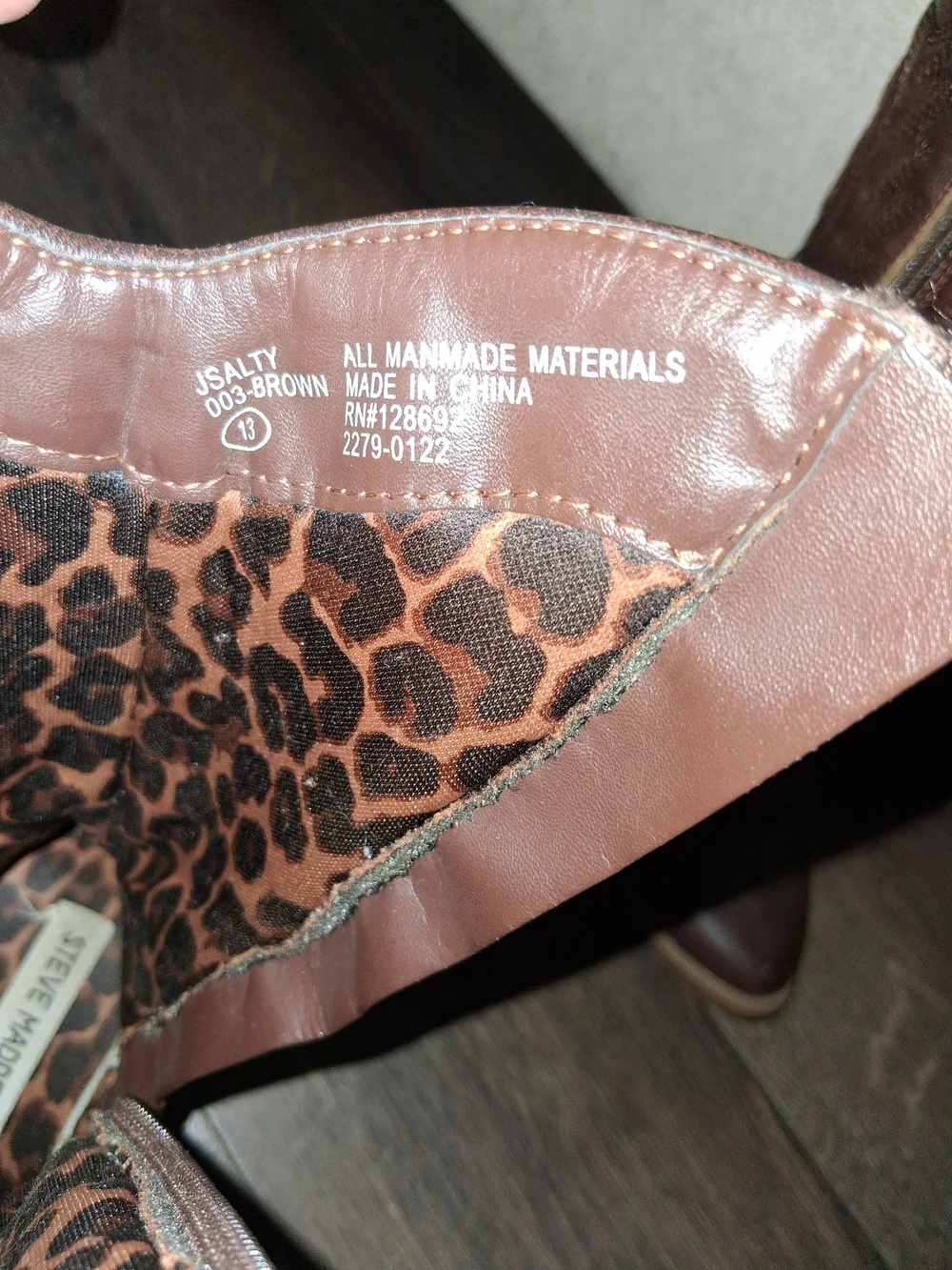 Steve Madden Girls Brown Embroidered Western Boots Size 13